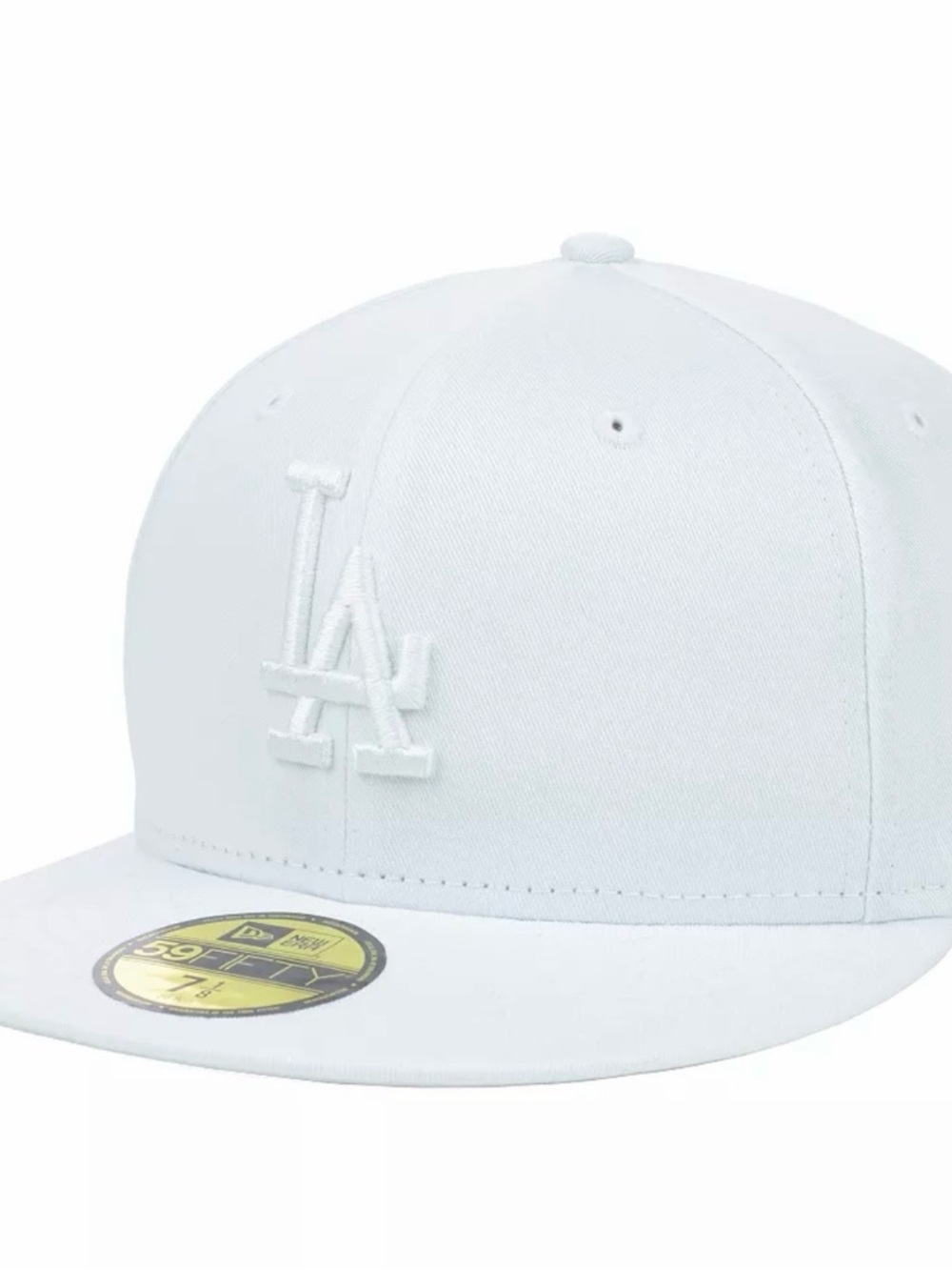 New Era white Los Angeles Dodgers 59FIFTY fitted cap size 7 1/4